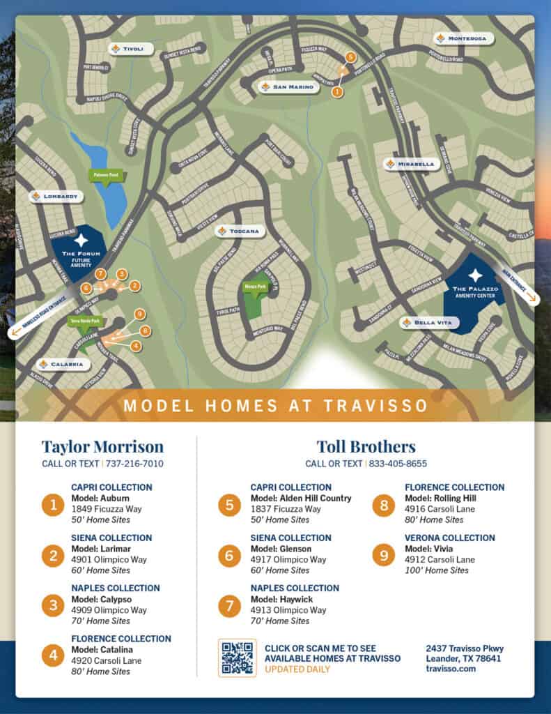 Model Homes map