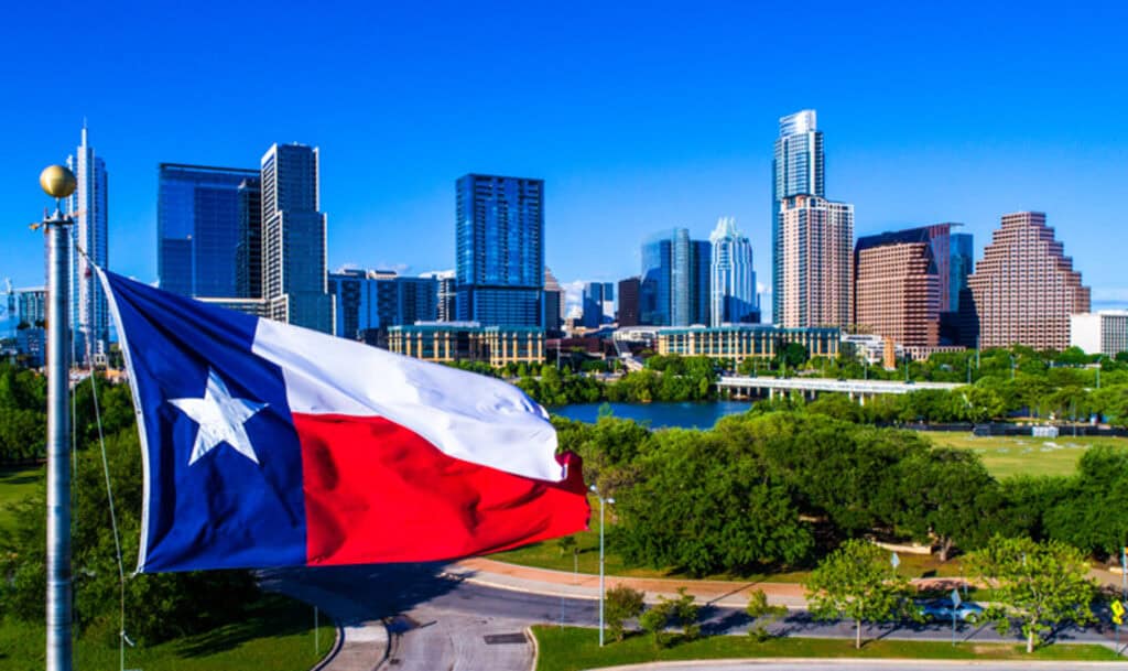 Texas flag in Austin